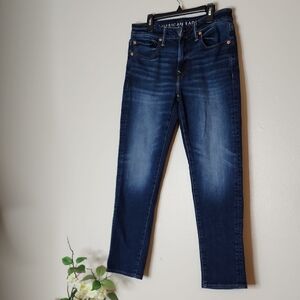 American Eagle Outfitters Dark Blue Denim Air Flex Skinny Winter Spring Comfy